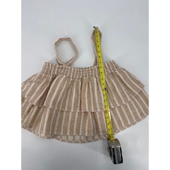 Tularosa Breanne Tiered Tank Convertible Straps Linen Blend Stripe Size Large - Picture 8 of 10